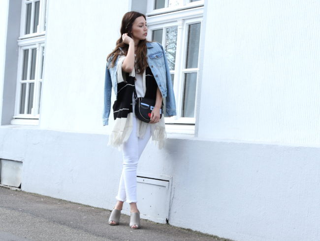 weiße röhrenjeans