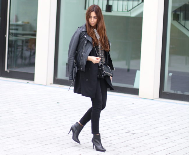 schwarze lederjacke