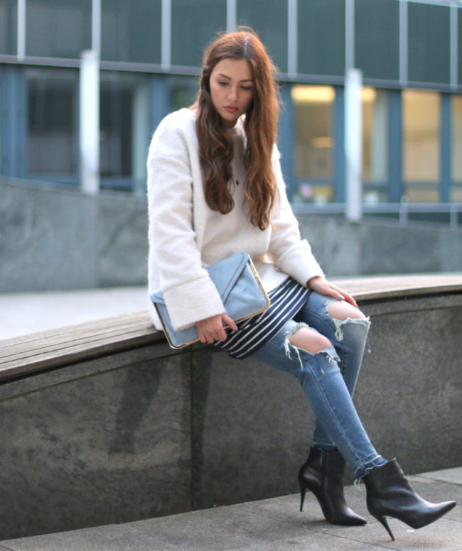 blaue zalando clutch