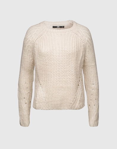 LTB Kurzer Strickpullover Celina Damen beige
