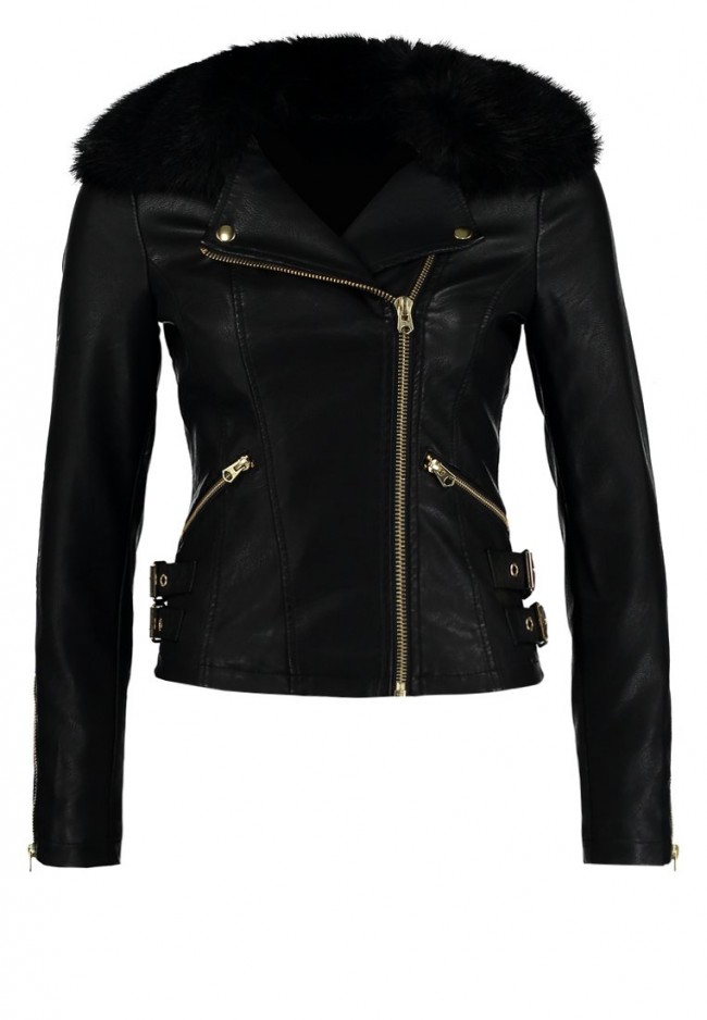 Miss Selfridge Kunstlederjacke black