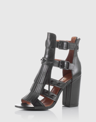 ASH Riemensandale aus Leder Exodus Damen schwarz
