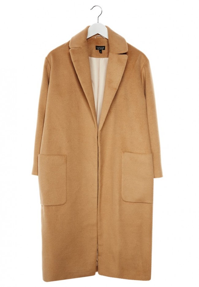 Topshop Wollmantel / klassischer Mantel camel